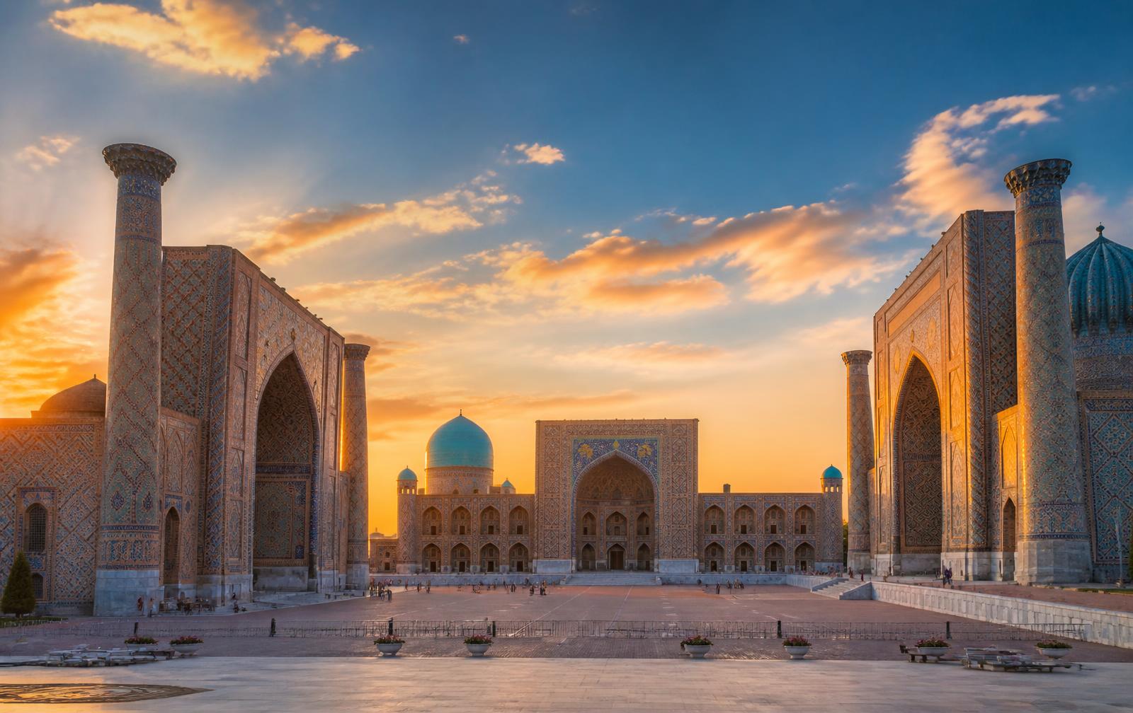 Samarkand Registan square representing Uzbek medical universities